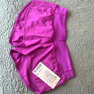 lululemon. speed up short 2.5”. SeaWheeze. Pink. NWT.